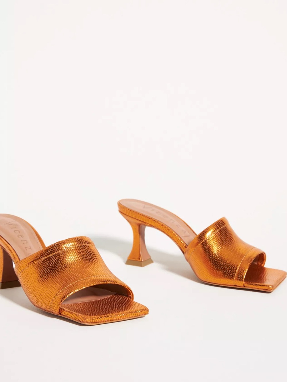 NEW Anthropologie Vicenza Metallic Mules Size 5